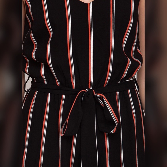 Striped Wide Leg Woven Cami Jumpsuit - Picture 3 of 4